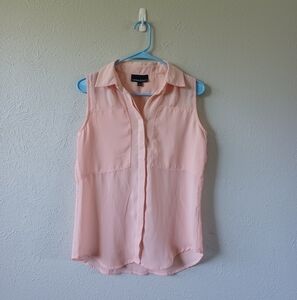 Cynthia Rowley Pink Sleeveless Blouse